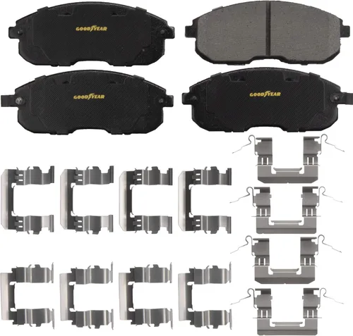Miniatura 7 de Goodyear Frenos PRK67801F Kit de frenos delanteros premium con par (2) de rotores de freno con revestimiento antiOx y pastillas de freno