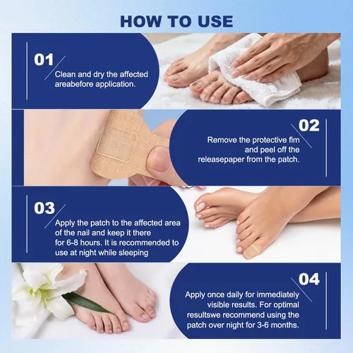Miniatura 4 de Tratamiento de hongos en las uñas de los pies extra fuerte – 21 parches de uñas de hongos, parches de reparación de uñas, 8 horas de adherencia