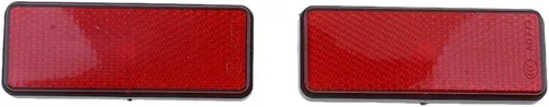 Kesoto Reflectores cuadrados rojos universales para motocicletas, ATV, motos, motocross, 2 unidades