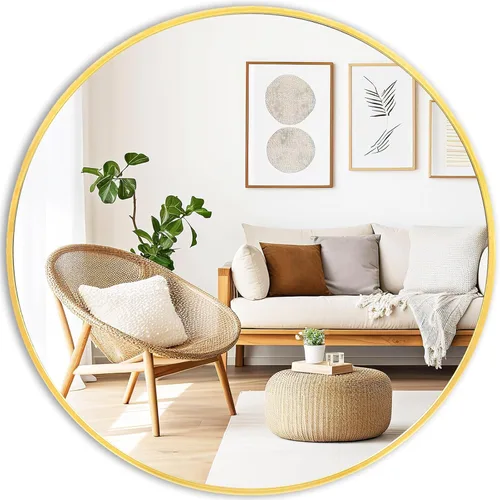 Miniatura 17 de Fabuday Espejo circular negro para pared de 20 pulgadas, espejos redondos para baño, entrada, sala de estar, pasillo, decoración de dormitorio