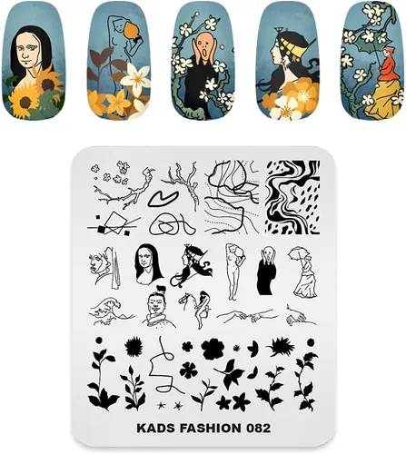 Miniatura 9 de Placa de estampación de uñas de acero inoxidable Plantilla de placas de uñas de esmalte de uñas estampado de estilo chino Antigüedad Imagen