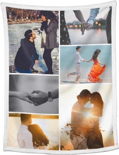 Miniatura 13 de Mantas personalizadas con collage de fotos, mantas personalizadas con texto y imagen, mantas de franela suave, mantas de cama regalo para bebé