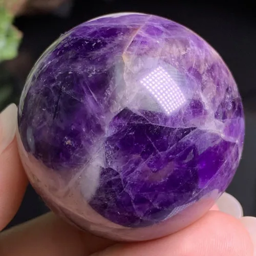 Miniatura 5 de 4-5cm/1.57-1.96 pulgadas - Esfera de cristal de amatista natural pulida a mano, esfera decorativa de cristales curativos, bola de cristales
