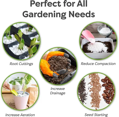 Miniatura 2 de Perlita Orgánica de Perfect Plants — 4 cuartos. Aditivo Natural para Tierra de Plantas de Interior y Exterior en Contenedores — Drenaje Mejorado
