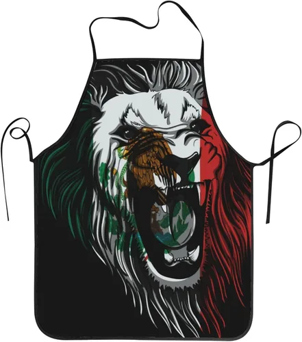 Miniatura 16 de Delantal para hombres y mujeres, ajustable, de gran volumen, divertido, vintage, para cocina, barbacoa y parrilla (sin bolsillos)