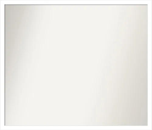 Miniatura 402 de Amanti Art Espejo de baño blanco para sobre el fregadero, 32 x 45 pulgadas, espejo de tocador rectangular blanco esbelto, marco de madera moderno