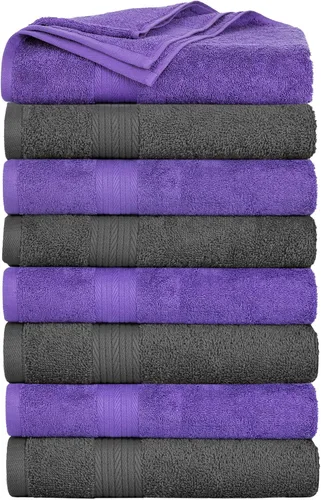 Miniatura 52 de Ample Decor Juego de 12 toallas de baño de 600 GSM, 100% algodón, 4 toallas de baño, 4 toallas de mano, 4 paños de lavado, absorbentes y suaves