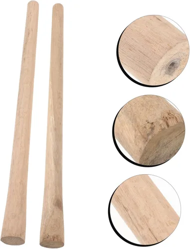 Miniatura 9 de GANAZONO 2 piezas pequeño de mango de madera maciza martillo mango de madera mango de repuesto para azadas mango de martillo herramientas de pala
