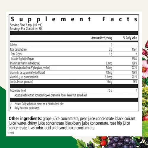 Miniatura 2 de Floradix Floravital Fórmula líquida de hierro y vitaminas, suplemento de hierro líquido con gluconato ferroso, vitaminas C y B y hierbas para apoyo