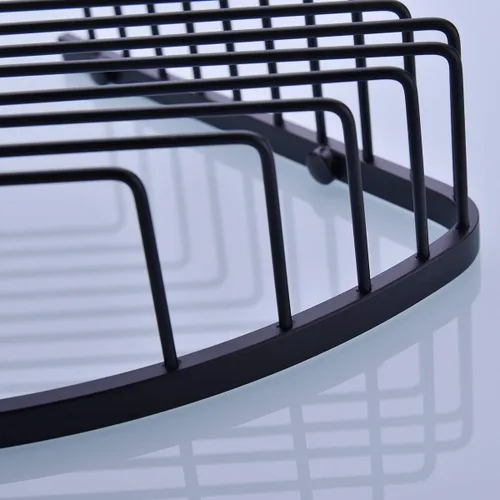 Miniatura 6 de Cesta de ducha de acero inoxidable 304, organizador de baño, organizador de pared, acabado chapado en negro mate, resistente