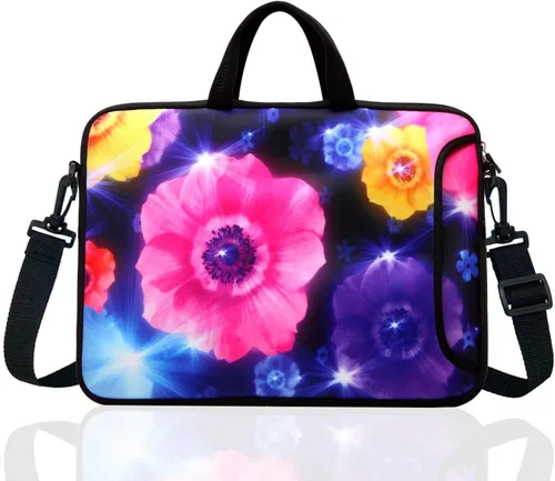 15,6 pulgadas portátil bolsa de hombro caso manga para 14 15 "15,6 pulgadas HP/Dell/Lenovo colorido flor