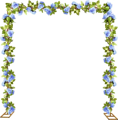 Miniatura 5 de Soporte de telón de fondo de 10x10 pies de alta resistencia con base, kit de tubos de soporte de telón de fondo de oro para boda, soporte de arco