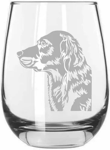 Miniatura 567 de Sakhalin Husky Dog - Copa de vino grabada personalizada de 15.25 onzas sin tallo
