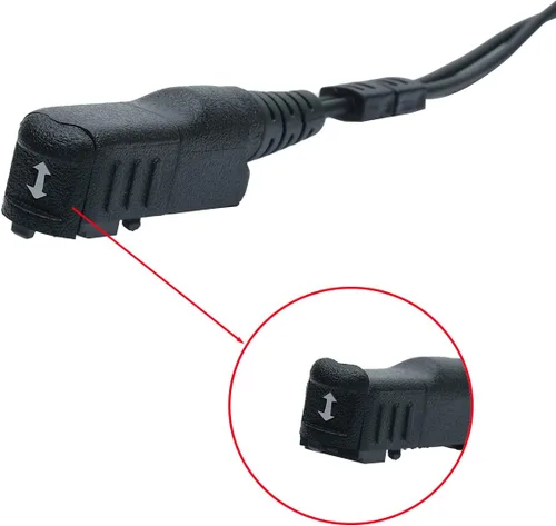 Miniatura 6 de XPR 3500e Auricular de 2 cables Covert Tubo acústico Kit de vigilancia con un par de auriculares medianos para Motorola XPR3300e XPR3500 XPR3000