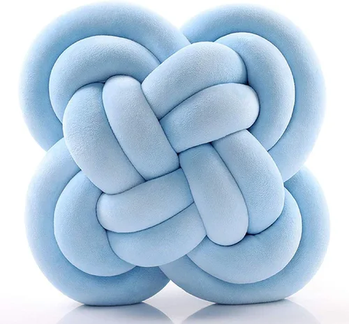 Miniatura 31 de Cyprinus Carpio Almohada creativa con nudo de bola de rosa, cojín de flor para sofá, almohada lumbar, decoración (rosa-C)