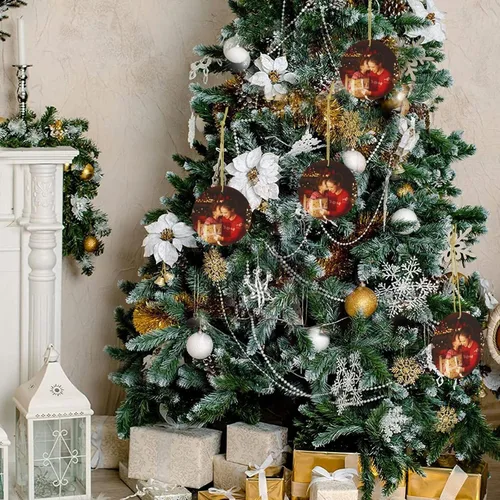 Miniatura 7 de Adornos de Navidad personalizados de cerámica, nuestro primer árbol de Navidad colgante 2023, decoración de regalo para Navidad, regalo