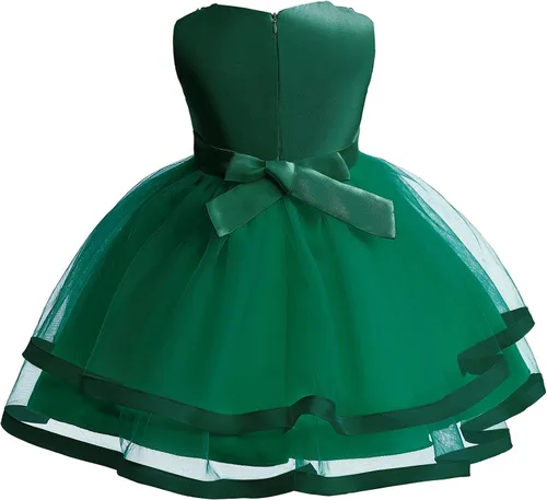 Miniatura 2 de NSSMWTTC 3M-9T Baby Pageant Dress Toddler Girls Tutu Gown Flower Wedding Dresses