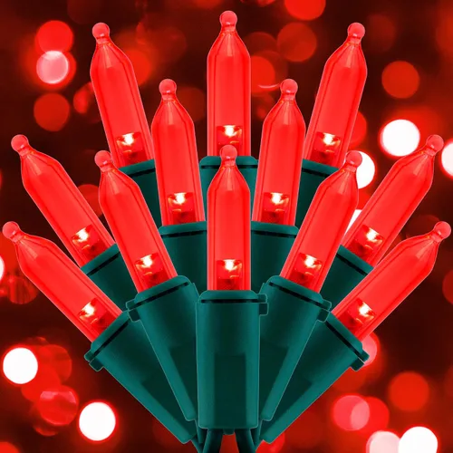 Miniatura 9 de Juego de luces de cadena navideñas azules de 200 unidades LED, 66 pies de cable verde, juego de luces festivas UL certificadas de grado comercial
