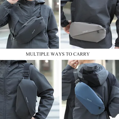 Miniatura 4 de Riñonera cruzada para hombres y mujeres, riñonera de moda con correa ajustable, para correr al aire libre, ciclismo, deportes, viajes, senderismo