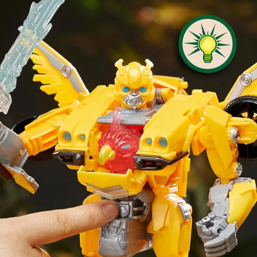 Miniatura 5 de Juguetes Transformers Rise of The Beasts Movie, Juguete Convertible Bumblebee Modo Bestia con Luces y Sonidos, Edades 6 y más, 10 pulgadas