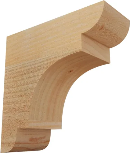 Miniatura 73 de Ekena Millwork COR04X12X12NEB00RWR 4 pulgadas de ancho x 12 pulgadas de profundidad x 12 pulgadas de alto New Brighton Rough Sawn Corbel, cedro rojo