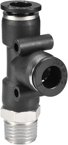Miniatura 6 de M METERXITY Paquete de 2 accesorios de bloqueo de rosca macho NPT 3/8 – Unión de mamparo en camiseta, accesorios de empuje para conectar, aplicar al