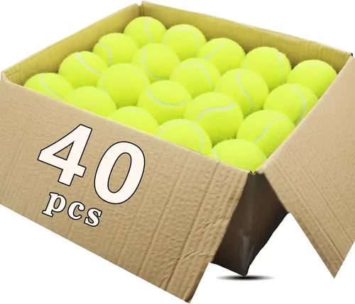 Miniatura 23 de Pelotas de tenis, paquete de 18 pelotas de entrenamiento con bolsa de malla para un fácil transporte, pelotas de práctica para perros y mascotas, 9