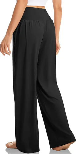 Miniatura 2 de TARSE - Pantalones de pierna ancha para mujer, pantalones deportivos casuales y holgados para yoga, pantalones sueltos, cómodos, para descansar