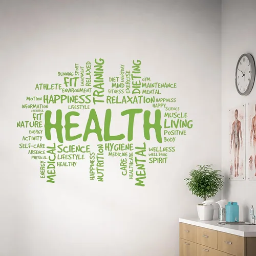 Miniatura 22 de Vinilo adhesivo para pared, diseño de nube, sala médica, relajación, spa, decoración grande (ig6159) (XL 45 x 62 pulgadas, negro mate)