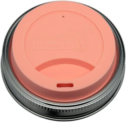 Miniatura 8 de Tapa de silicona para beber con banda de acero inoxidable para tarros Mason (Americana multicolor, boca regular)