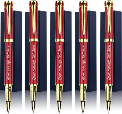 Miniatura 10 de Ancolo Bolígrafos Negros Personalizados para Negocios Ejecutivos - Punta Media con 10 Recambios de Tinta Negra Personalizados con Tu Nombre