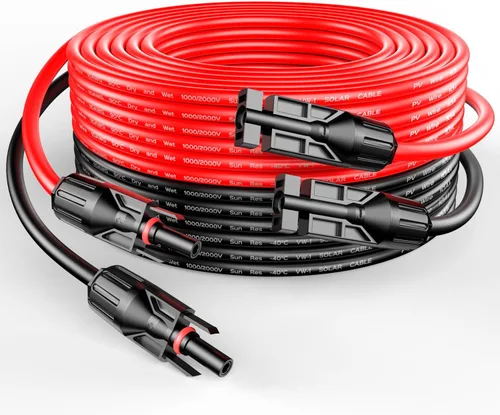 Miniatura 8 de RICH SOLAR Cable de extensión de panel solar negro de calibre 10, 10 AWG, 100 pies, color rojo + 100 pies, cable de extensión de panel solar