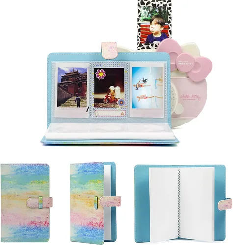 Miniatura 2 de Epicgadget Álbum de fotos de piel sintética de 96 bolsillos para Fujifilm Instax Mini 9 8 90 8+ 26 7s película instantánea Polaroid Snap Zip Z2300