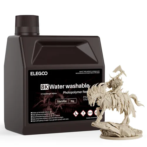 Miniatura 27 de ELEGOO - Resina de impresora 3D lavable al agua LCD de curado UV 405nm, resina de fotopolímero estándar para impresión LCD 3D para Marte Saturno