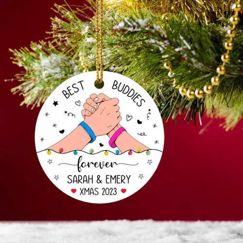 Miniatura 3 de Adornos de Navidad personalizados 2025 para amigas, regalos de adorno para la decoración del árbol de Navidad, regalo personalizado de Navidad