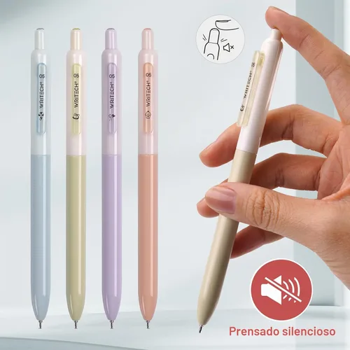 Miniatura 3 de WRITECH Bolígrafos de Gel de Punta Fina: 0.5mm Retráctil de Punta Fina Conjunto de Bolígrafos de Escritura Suave Sin Manchas Tinta Negra Clic