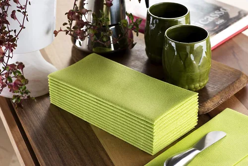 Miniatura 2 de Kiwi - Servilletas de papel verde Tela desechable de lino como servilletas de cena Toallas de mano Toallas de mano Servilletas de papel