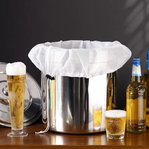 Miniatura 7 de Paquete de 5 bolsas de cerveza reutilizables, extra grandes de 26 x 22 pulgadas, bolsa coladora de malla fina para elaboración del hogar, cereales