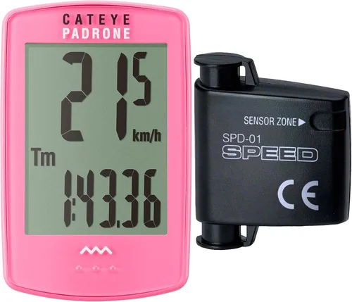 Miniatura 14 de CATEYE Computadora Inalámbrica para Bicicleta Padrone – Ciclocomputadora con Pantalla de Gran Tamaño, Velocímetro y Odómetro Inalámbricos, Montaje
