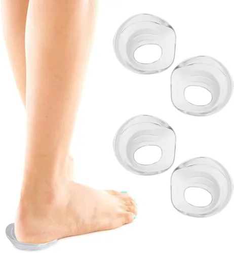 Talones de gel para mujeres y hombres, almohadillas ortopédicas de cuña lateral para fascitis plantar, alivio del dolor de pies, plantillas de apoyo