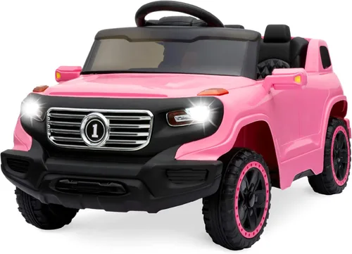 Miniatura 9 de Productos de la mejor elección, camioneta de paseo de 6 V para niños con control remoto para padres, 3 velocidades, luces LED, blanco