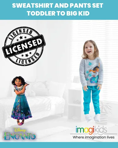 Miniatura 4 de Disney Encanto Mirabel - Conjunto de sudadera y pantalones para niñas pequeñas y grandes