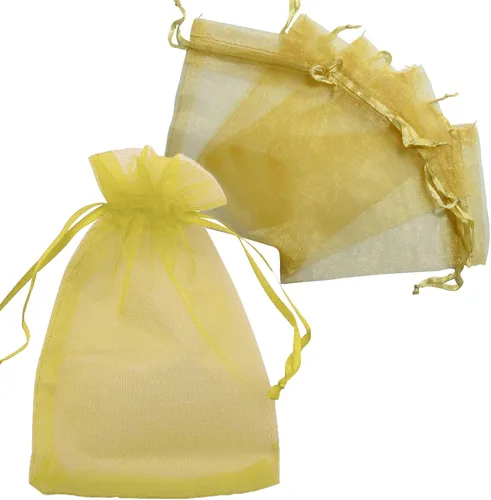 Miniatura 22 de Allgala 100 bolsas de regalo Orangza PF53400 con cordón, 8 x 12 pulgadas, surtidas