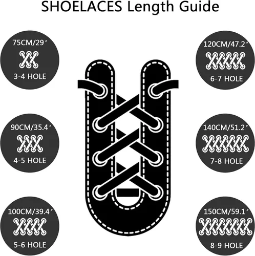 Miniatura 6 de 3 pares de cordones planos para zapatos deportivos, cordones para Air Force 1, cuerdas de botas para mujeres, hombres y niños