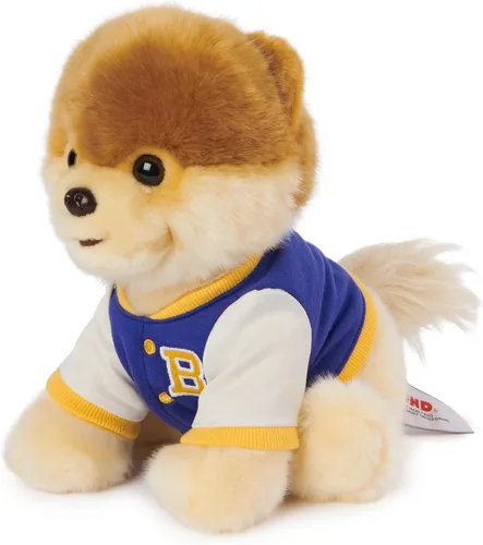Miniatura 3 de GUND Boo, La chaqueta varsity de perro pomerania de peluche más linda del mundo para edades de 1 año en adelante, 9 pulgadas Varsity 9