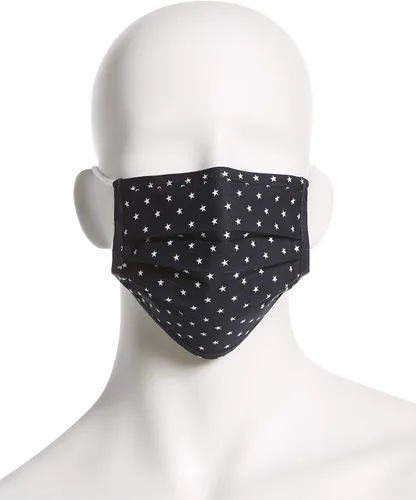 Miniatura 6 de Perry Ellis - Cubrebocas estándar de tela plisada, reutilizables (paquete de 3, estampados y colores surtidos)