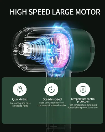 Miniatura 4 de Mezclador de mano eléctrico, pequeño mezclador de mano para el hogar, batidor de huevos de cocina adecuado para mezclar crema, pastel y mantequilla