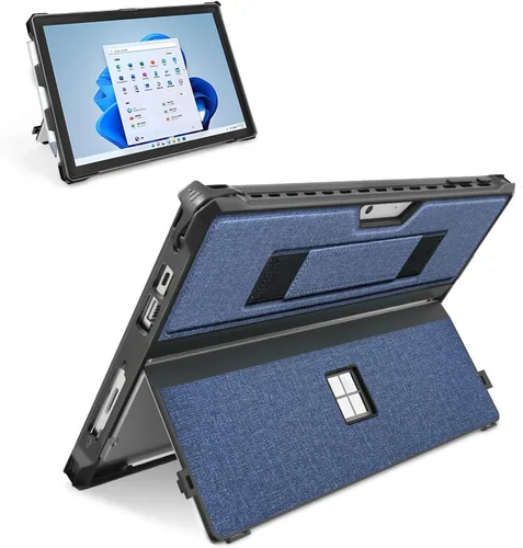 Miniatura 18 de Funda protectora resistente para Microsoft Surface Pro 7+/7/6/5/4/LTE de 12.3", con soporte para lápiz capacitivo y correa de mano, compatible