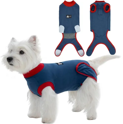 Miniatura 20 de IDOMIK Traje de recuperación para perros – Mono ajustable antilamidas para después de la cirugía, traje esterilizador de esterilización masculino