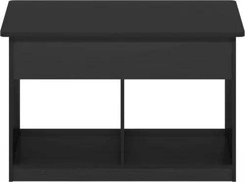 Miniatura 5 de Furinno Jensen - Mesa auxiliar elevable para sala de estar con compartimento oculto, estilo americano